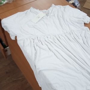 Shijiali white shirt dress